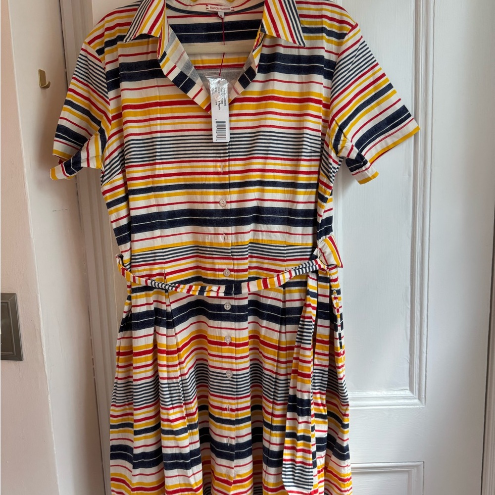 Francis Valentine striped "Yacht Dress" New With Tags size extra large